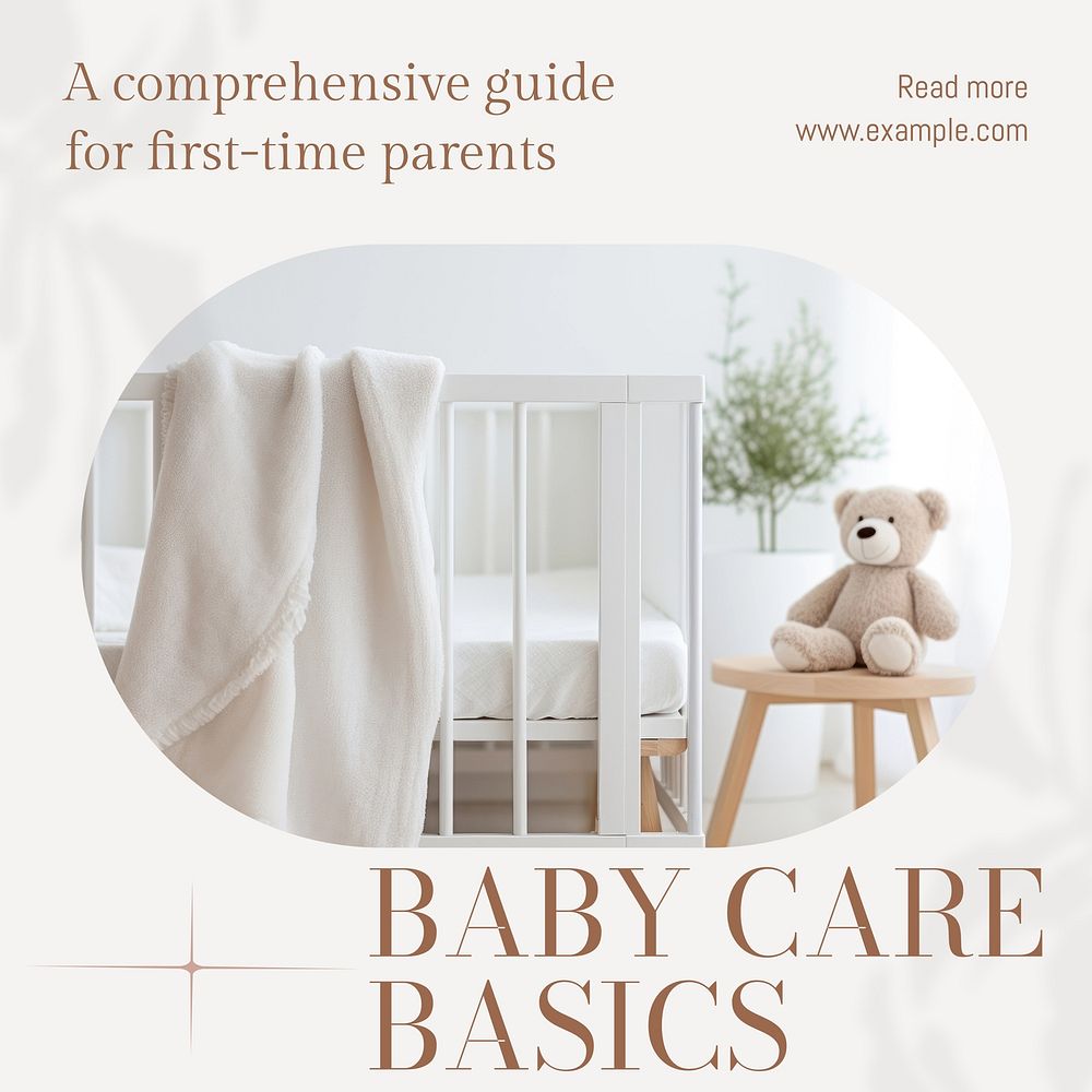 Baby care basics Instagram post template  