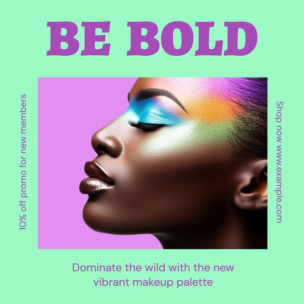 Be bold Instagram post template  
