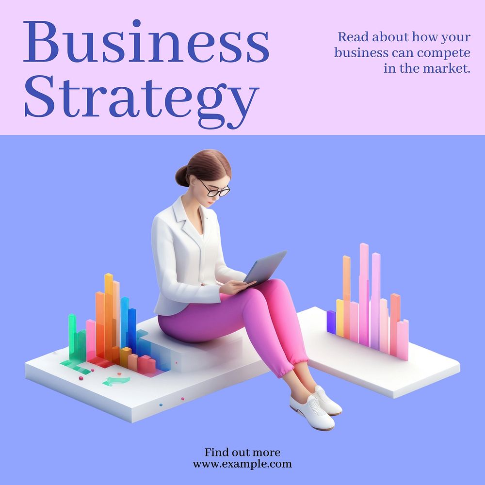 Business strategy Instagram post template  
