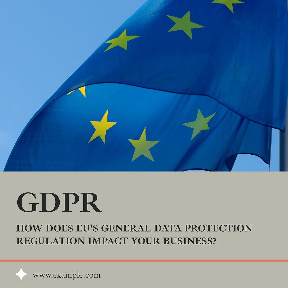 GDPR business impact Instagram post template  