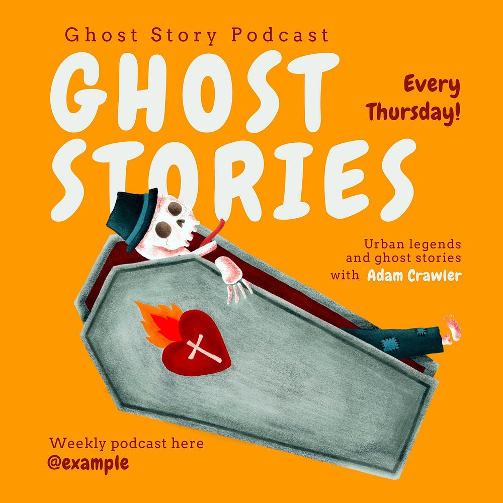 Ghost stories Instagram post template  