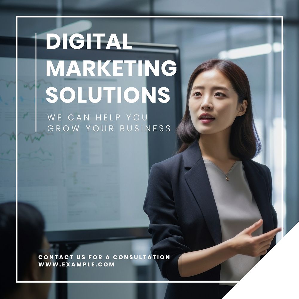 Digital marketing solutions Instagram post template