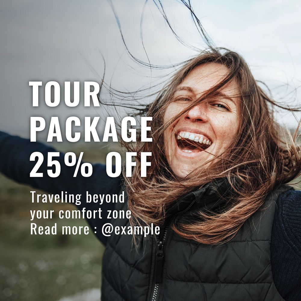 Tour package Instagram post template