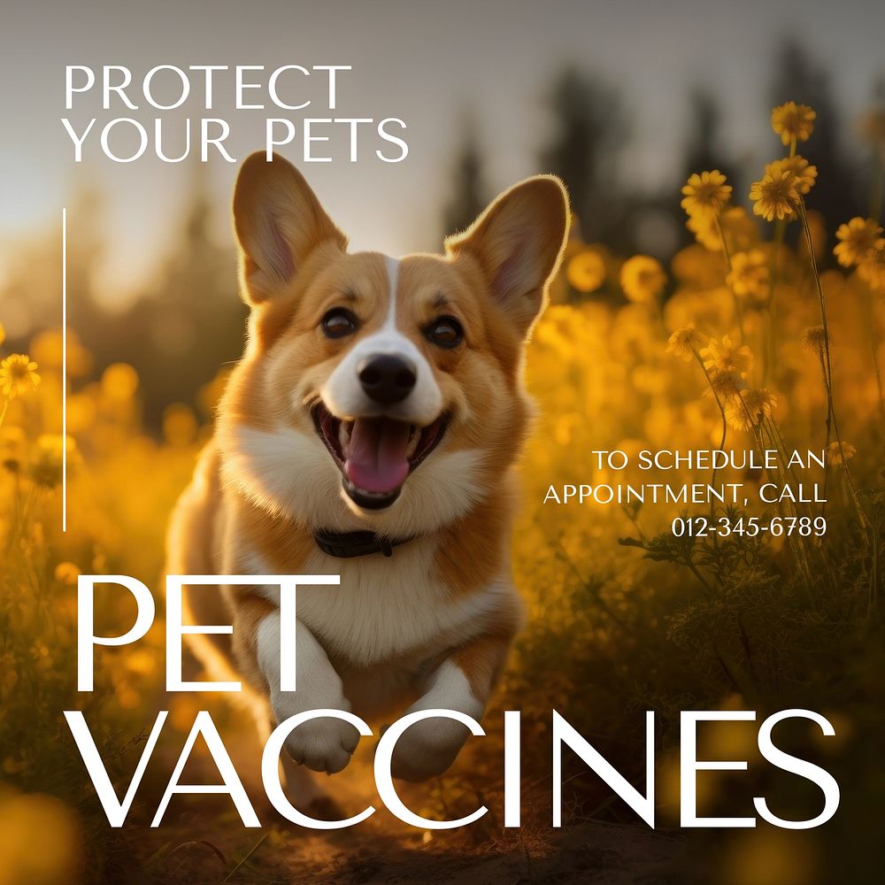 Pet vaccines Instagram post template