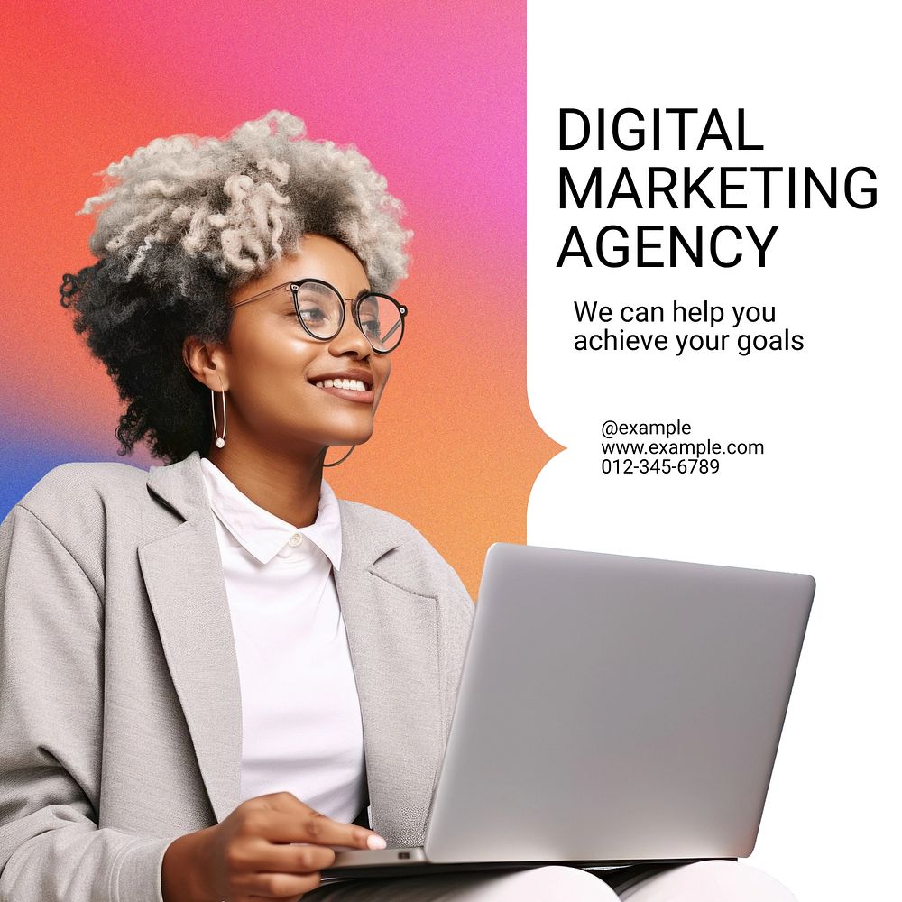 Digital marketing agency Instagram post template  