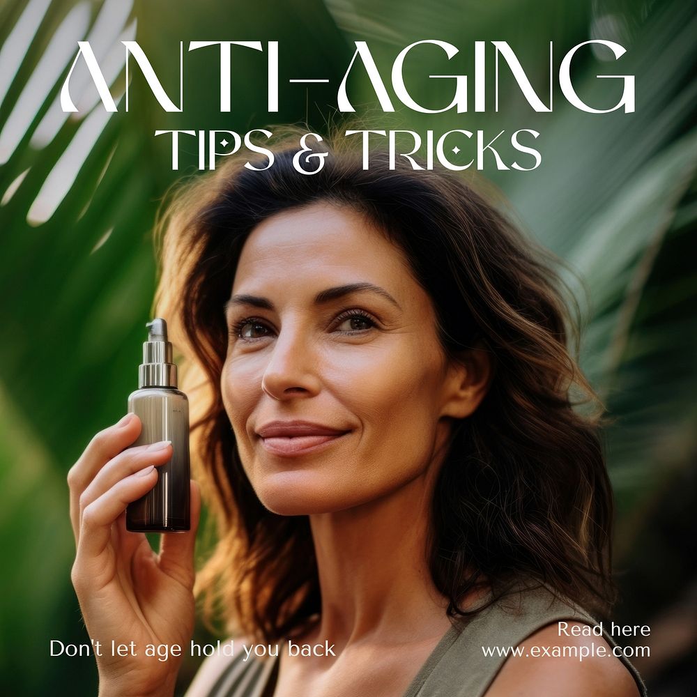 Anti-aging tips Instagram post template