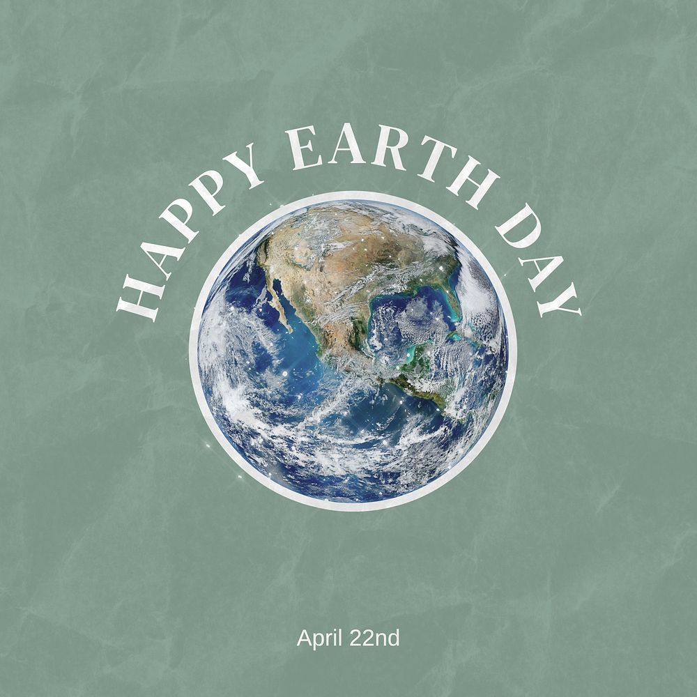 Earth day Instagram post template