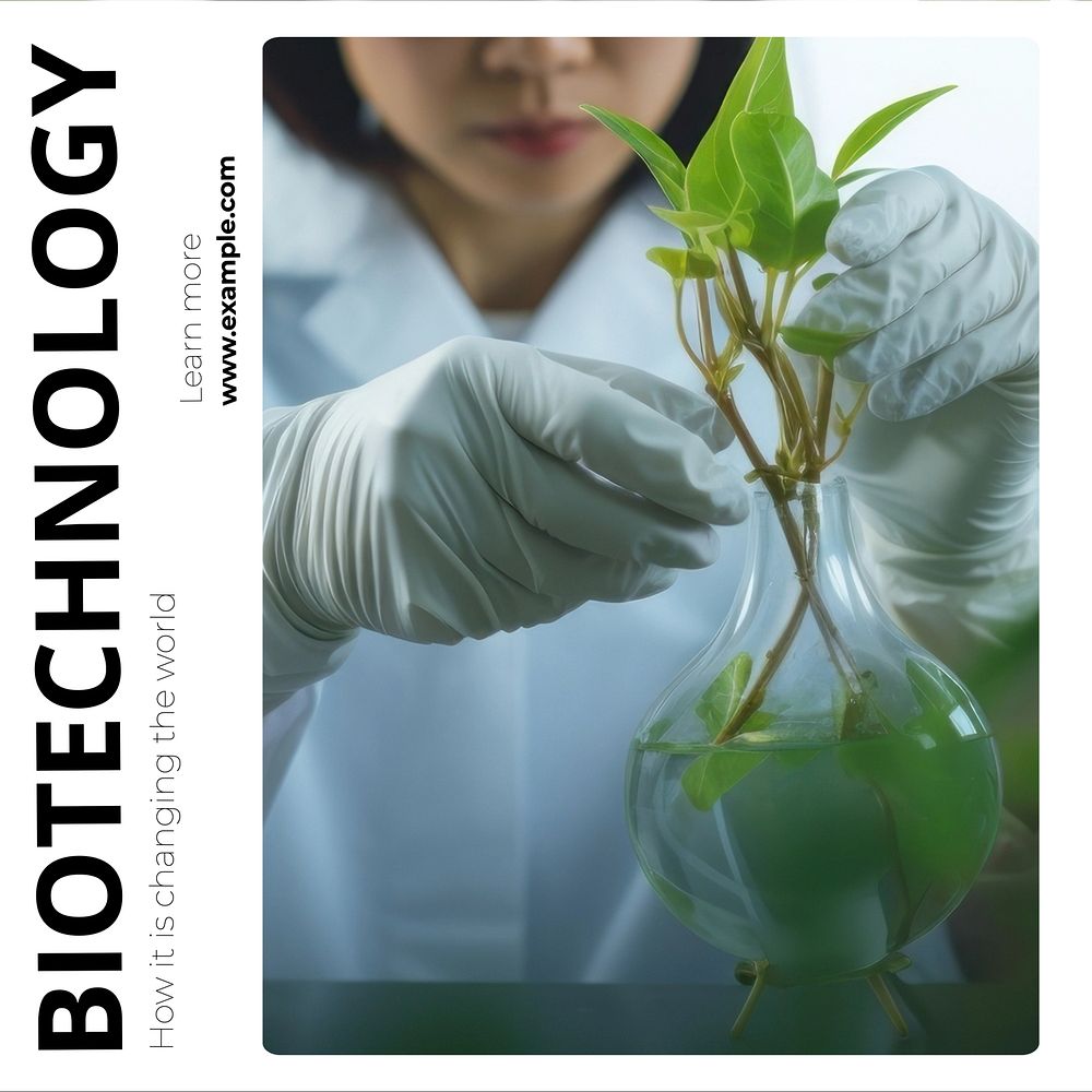 Biotechnology Instagram post template  