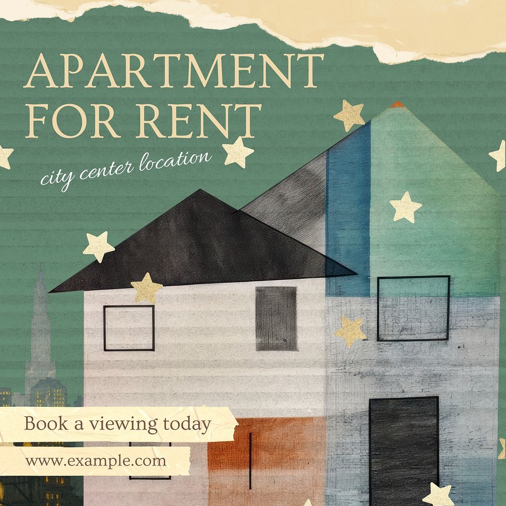 Apartment for rent Instagram post template