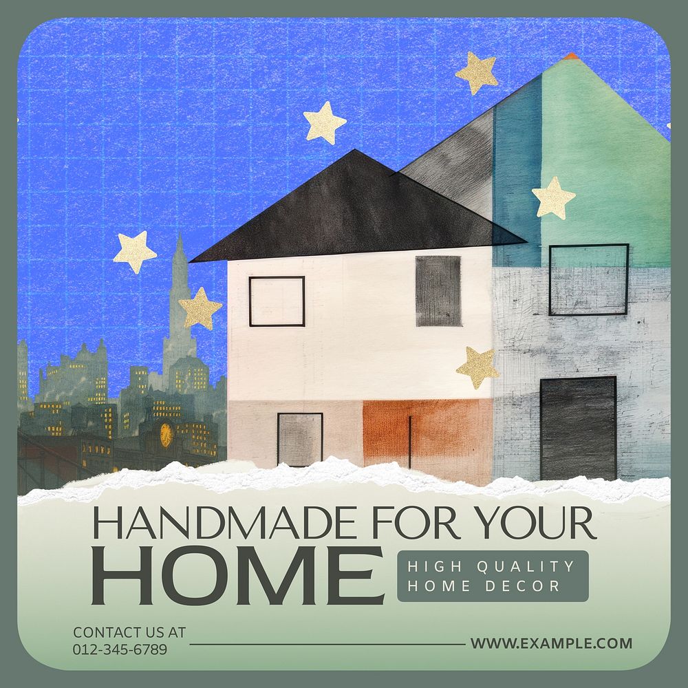 Handmade for your home Instagram post template