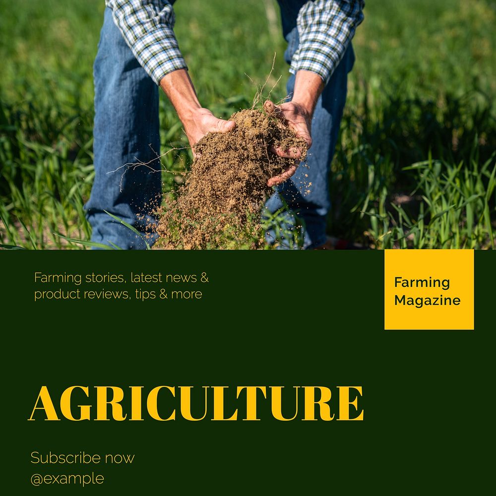 Agriculture & farming Instagram post template  design