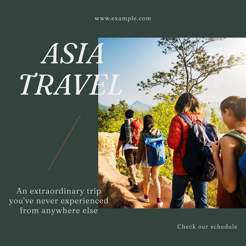 Asia travel agency Instagram post template