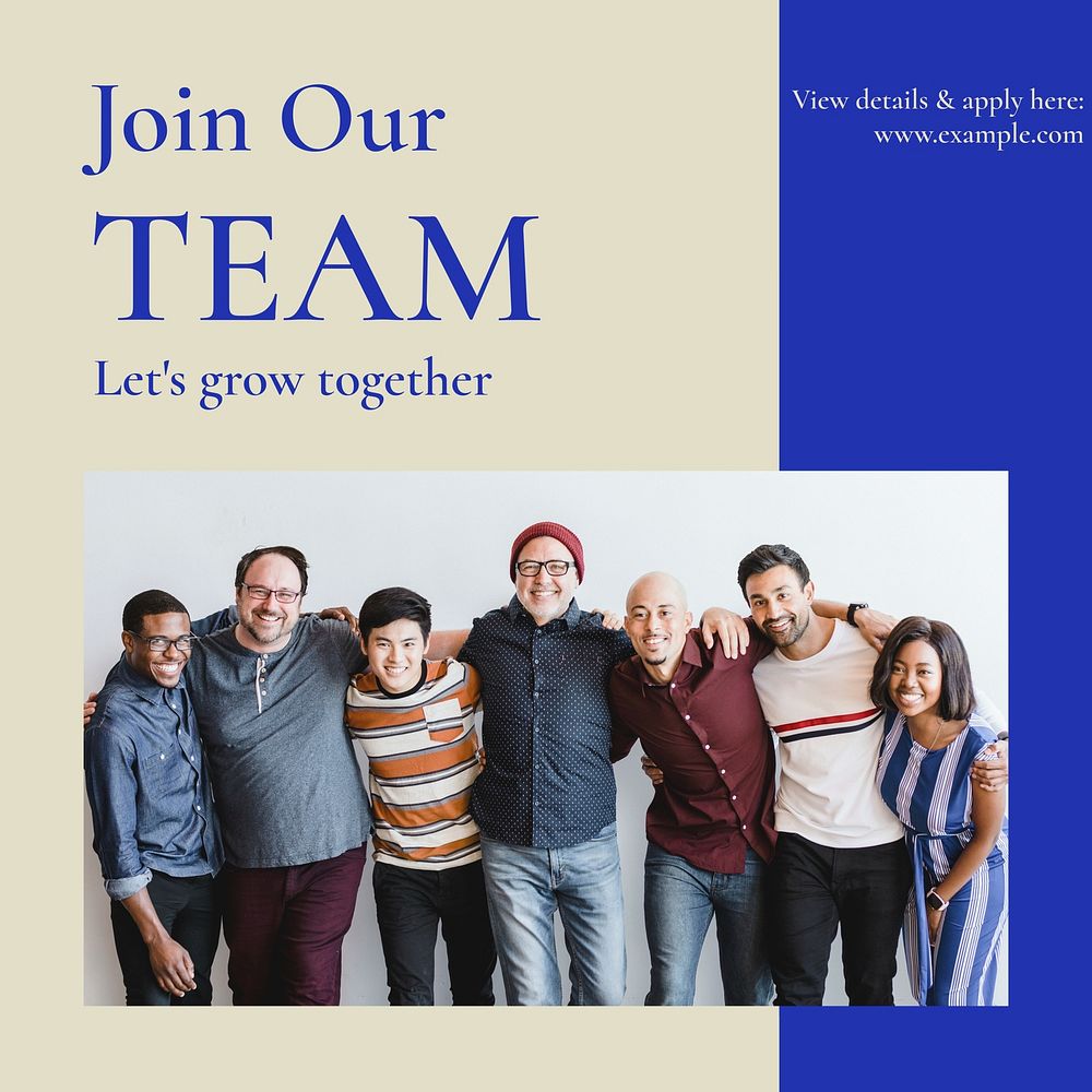 Join our team Instagram post template  