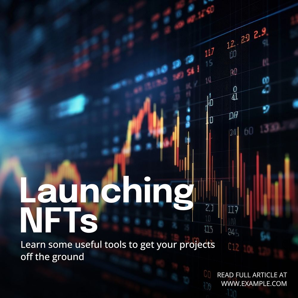Launching NFTs Instagram post template