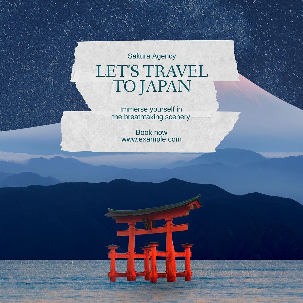 Japan travel agency Instagram post template