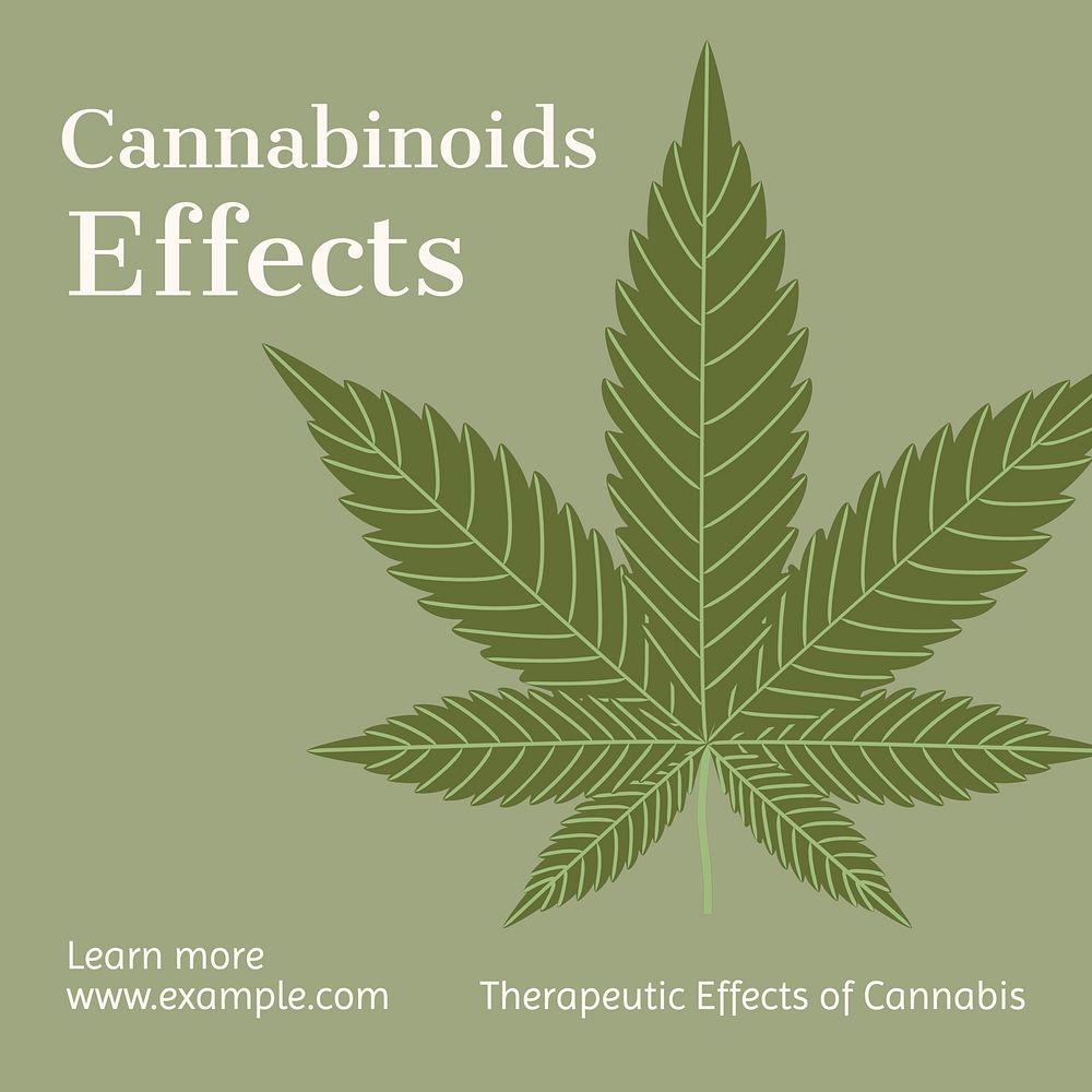 Cannabinoids effects Instagram post template  