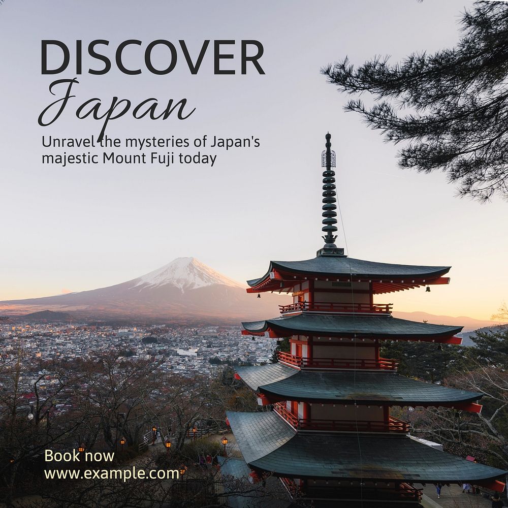 Discover Japan Facebook post template