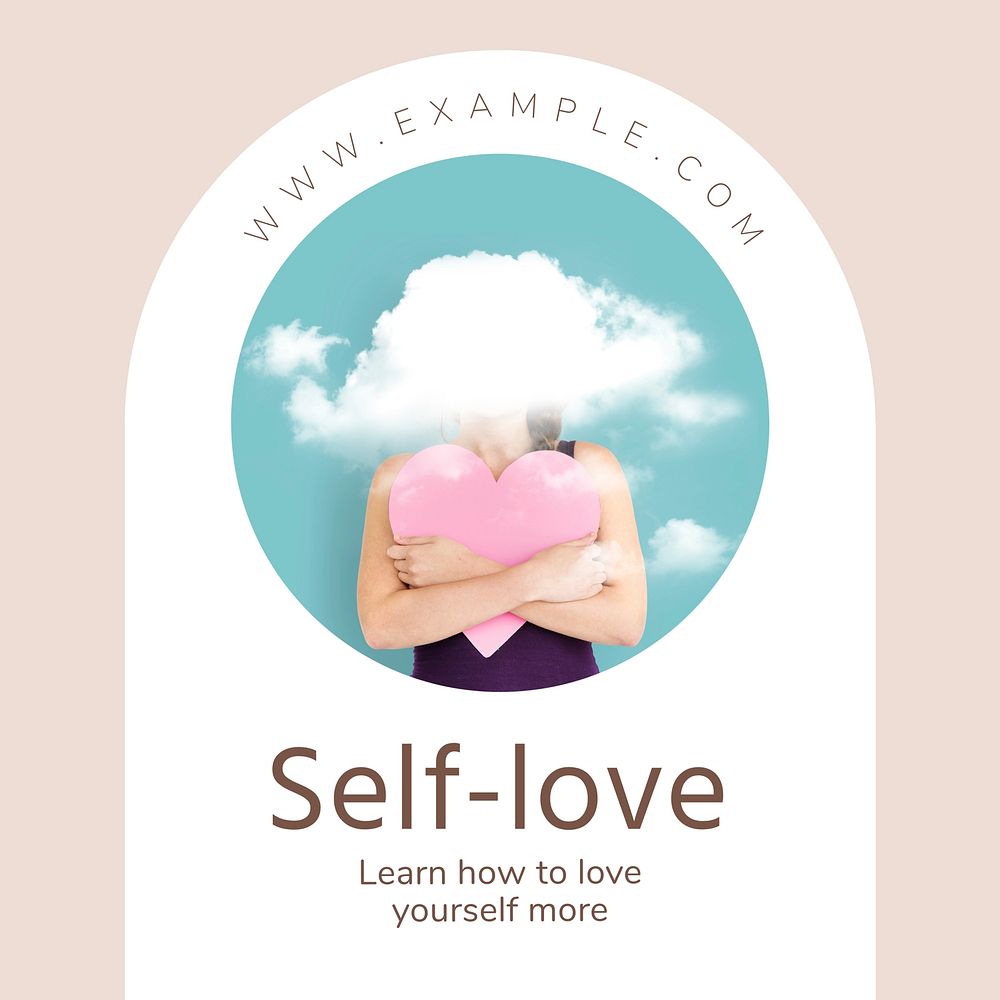 Self-love Instagram post template  