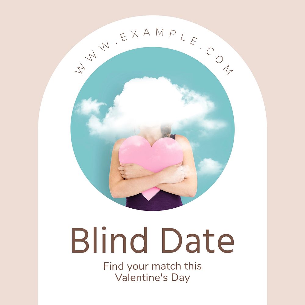 Blind date Instagram post template  