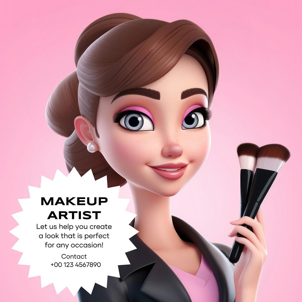 Makeup artist Instagram post template