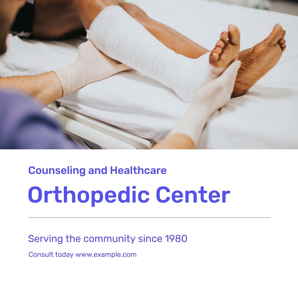 Orthopedic healthcare Instagram post template  