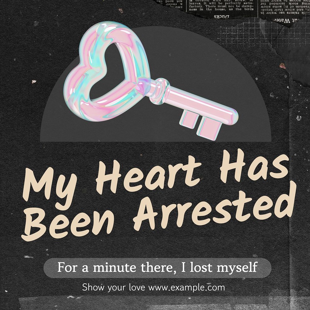 Arrest my heart Instagram post template