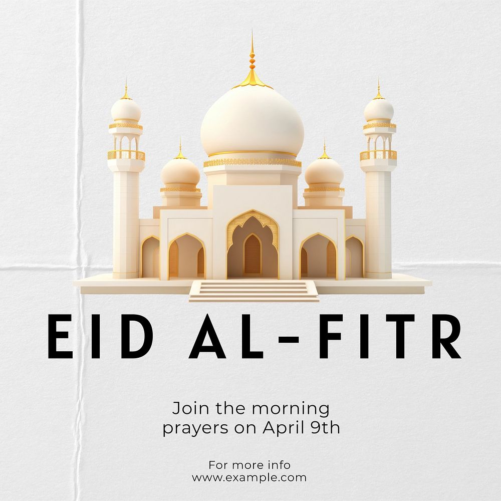 Eid al-Fitr Instagram post template  design