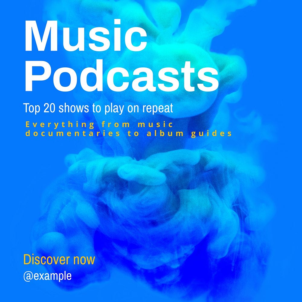 Music podcasts Instagram post template  