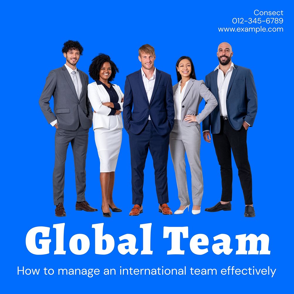 Global team Instagram post template  
