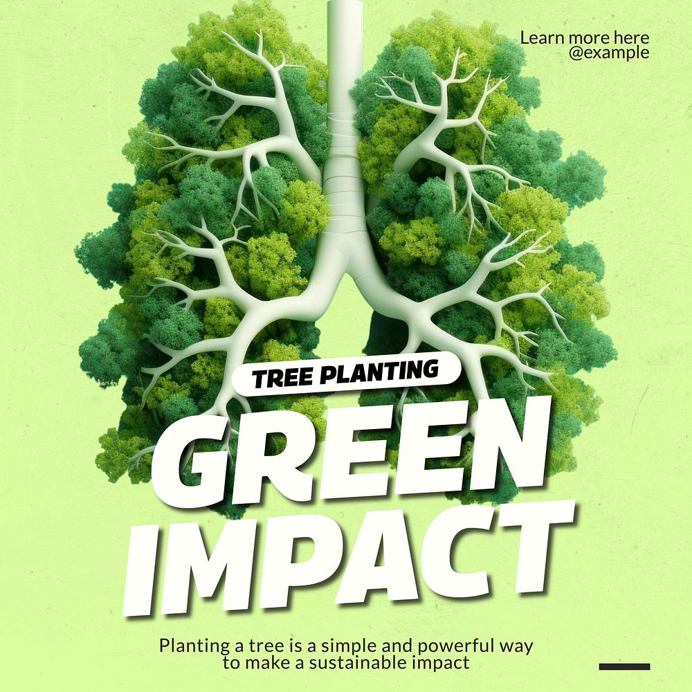 Green impact Instagram post template