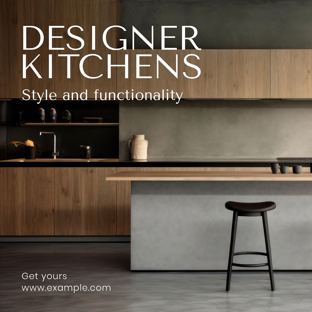 Kitchen design Instagram post template
