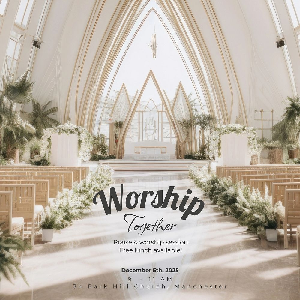 Worship session Instagram post template