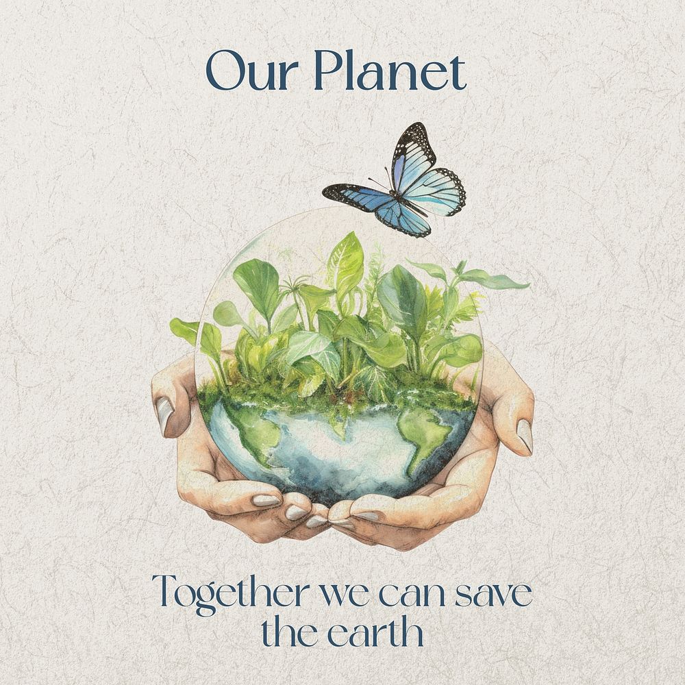 Our planet Instagram post template