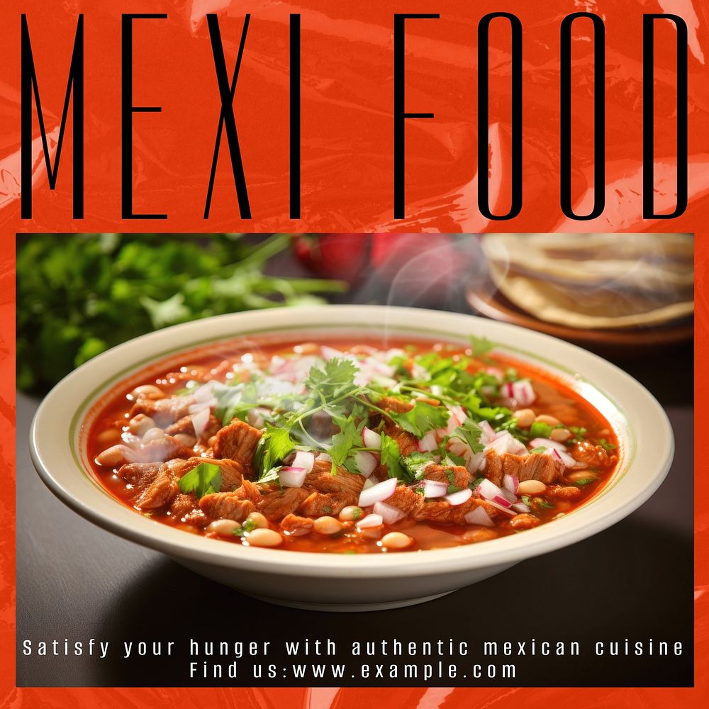 Mexi food Instagram post template