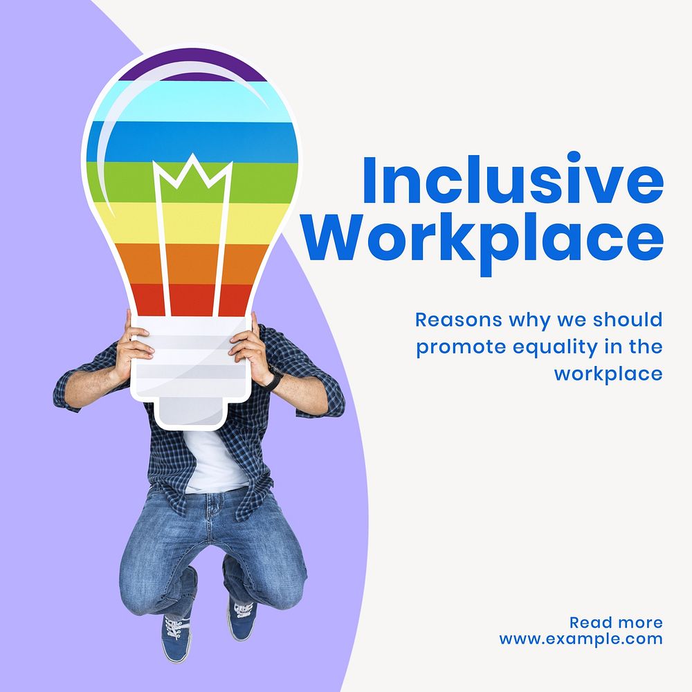 Inclusive workplace Instagram post template