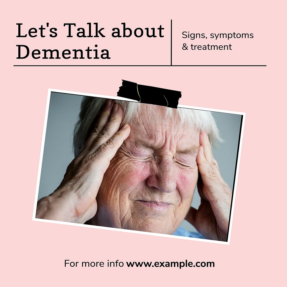 Dementia talk Instagram post template
