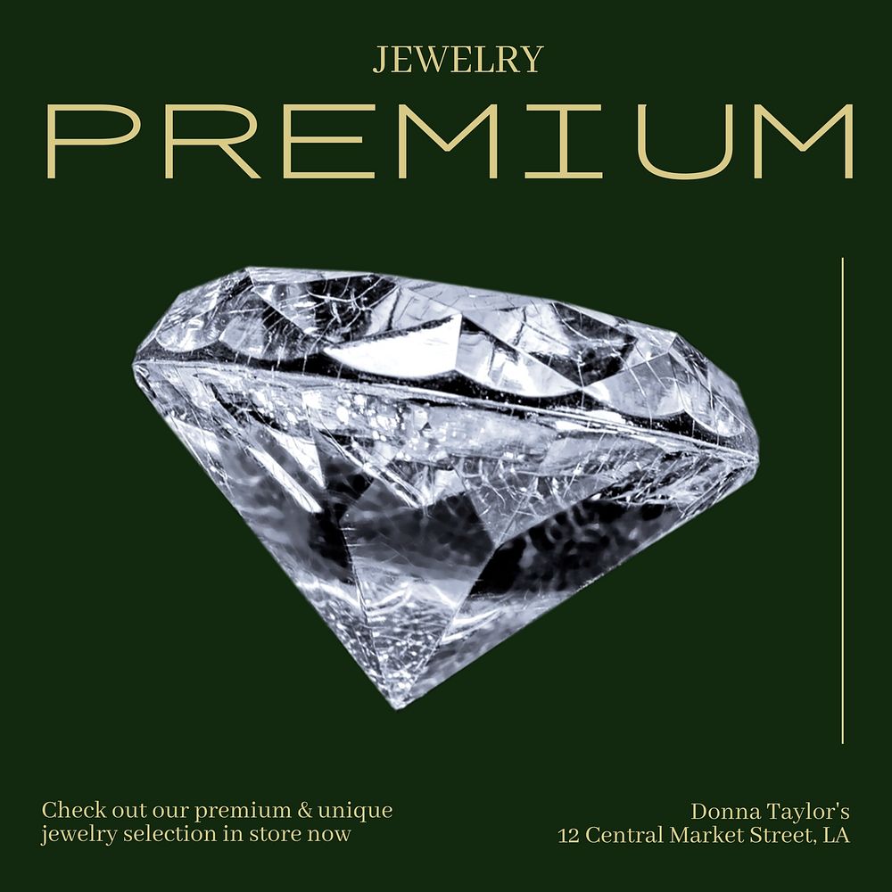 Premium jewelry Instagram post template 