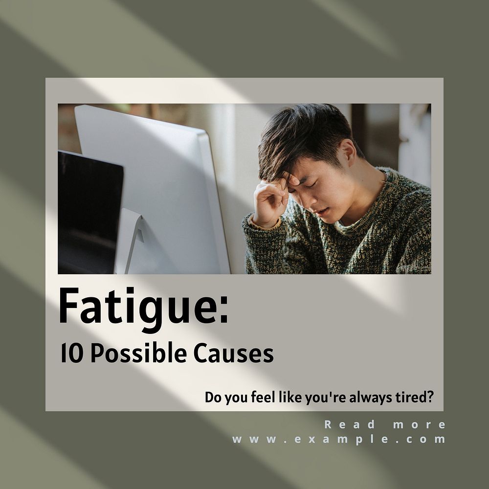 Fatigue Instagram post template