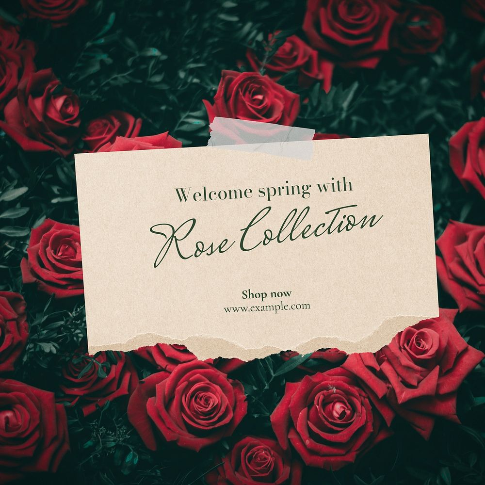 Rose collection Instagram post template
