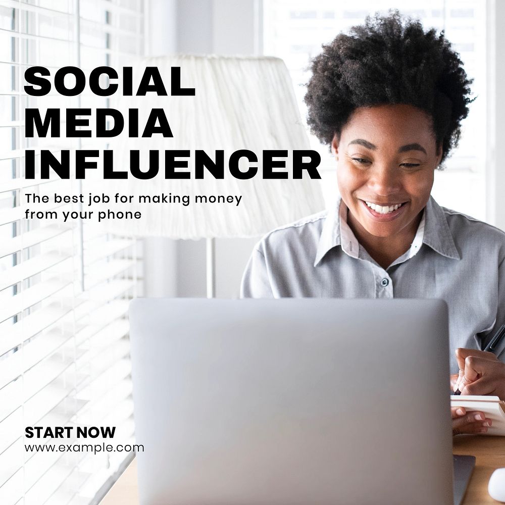 Social media influencer Instagram post template