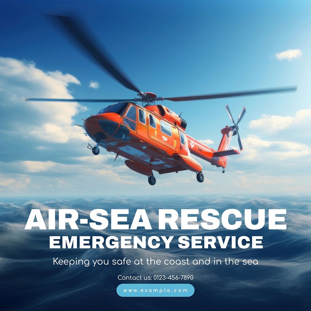Air-sea rescue Instagram post template