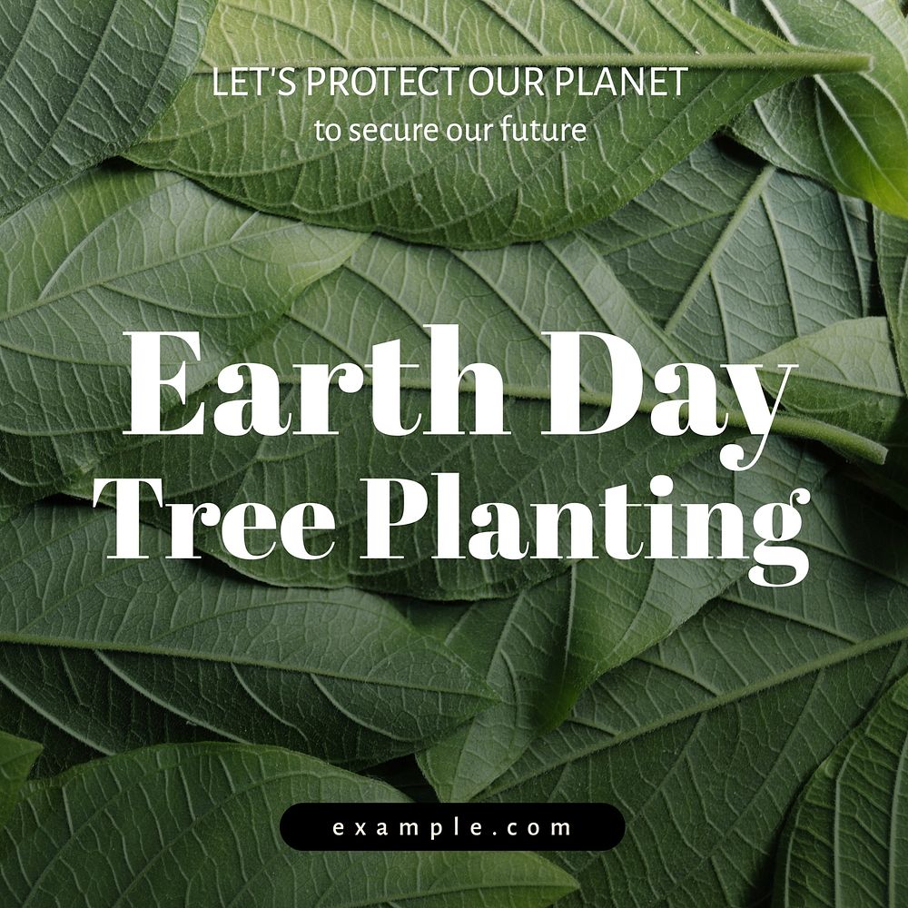 Earth day & tree Instagram post template