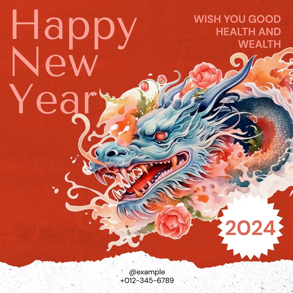 Chinese new year greeting template