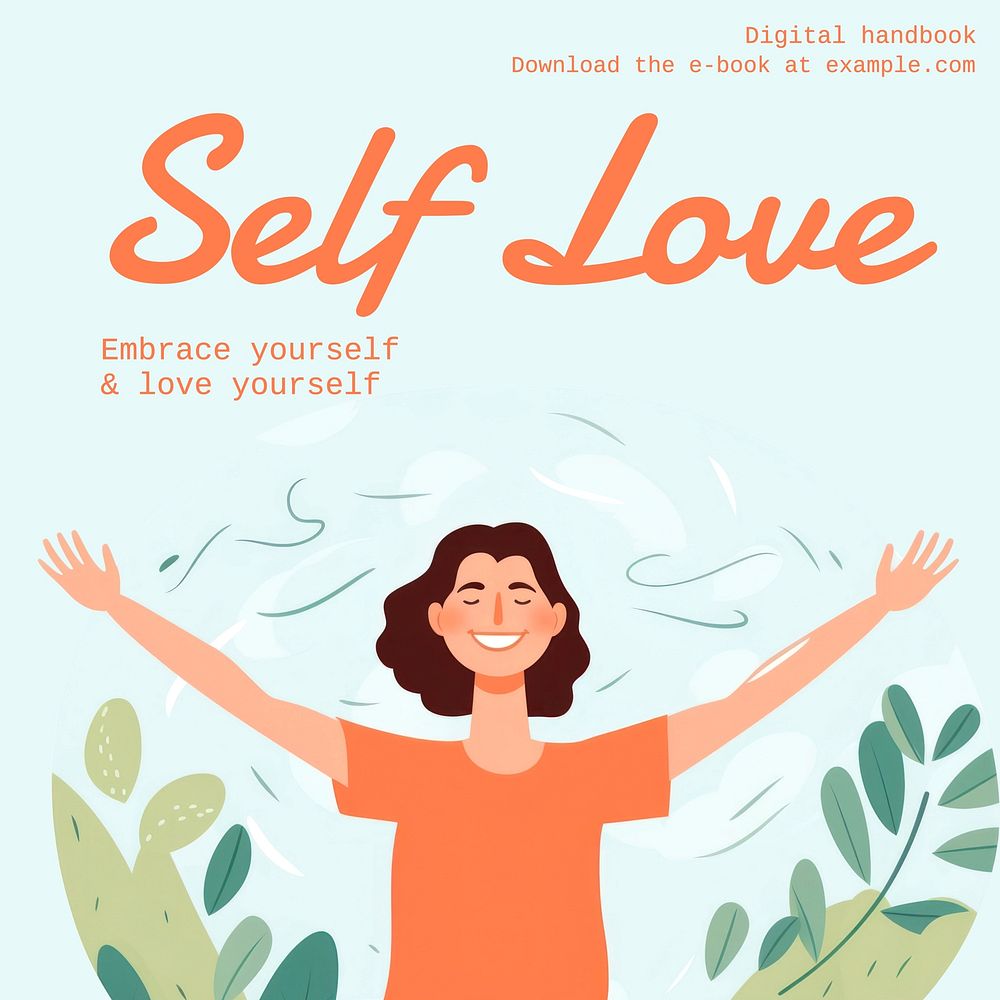 Self love ebook Instagram post template