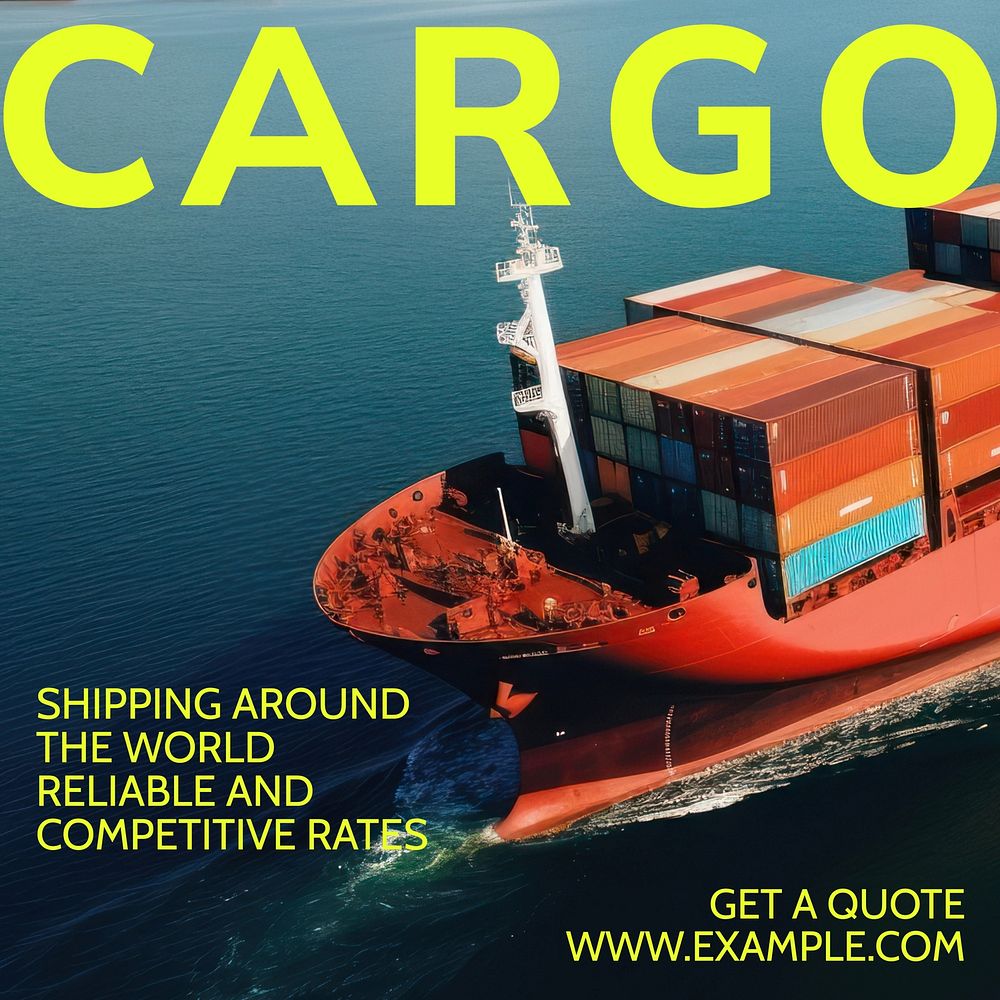 Cargo & logistics Instagram post template