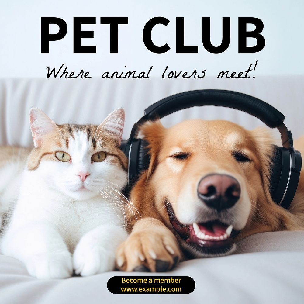 Pet club Instagram post template