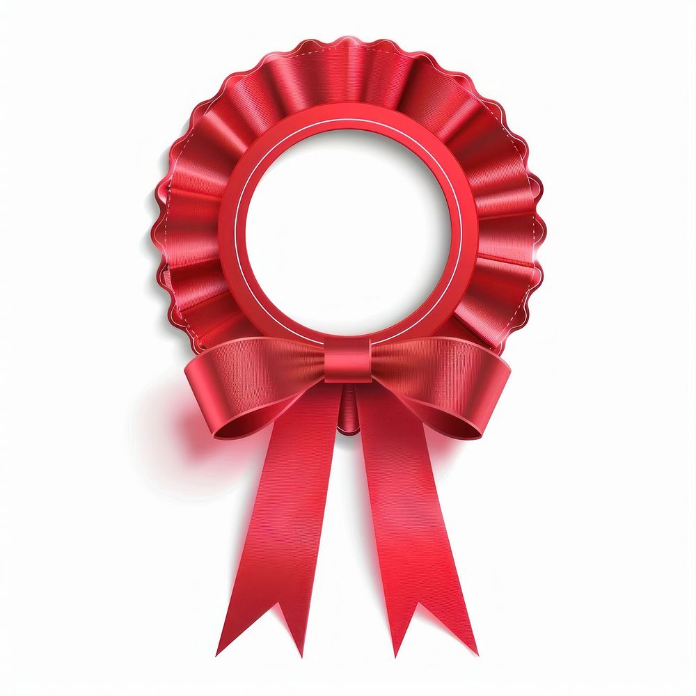 Gradient red Ribbon award badge icon letterbox mailbox.