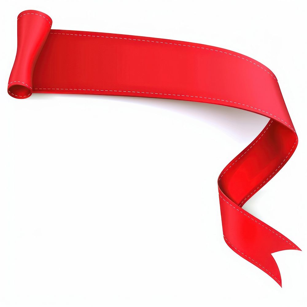 Red simple corner label accessories accessory appliance.
