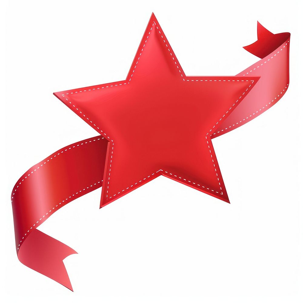 Star gradient Ribbon red award symbol star symbol first aid.