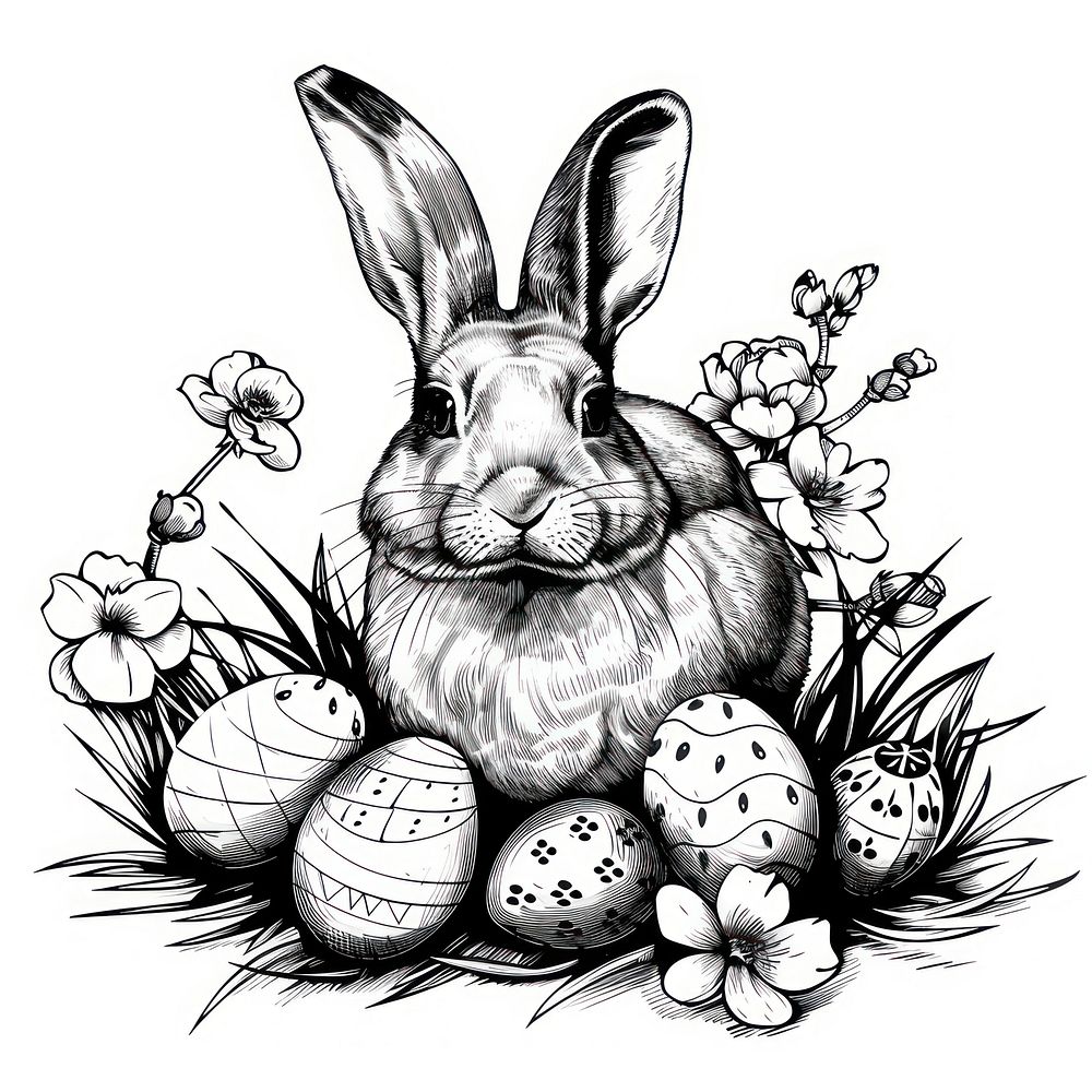Easter bunny illustrated basketball kangaroo.